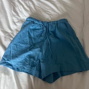 Abercrombie & Fitch High Waist Blue Shorts